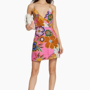FARM Rio Pink Floral Mini Dress